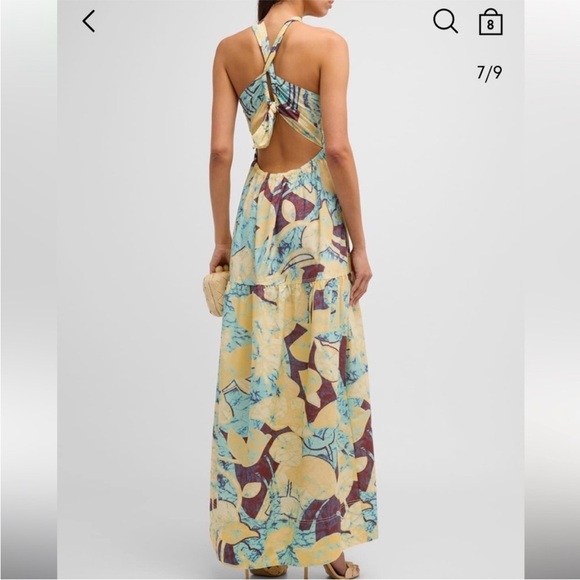 A.L.C. Dress Veronica Poplin Maxi in Carob and Chardonnay - Picture 5 of 13